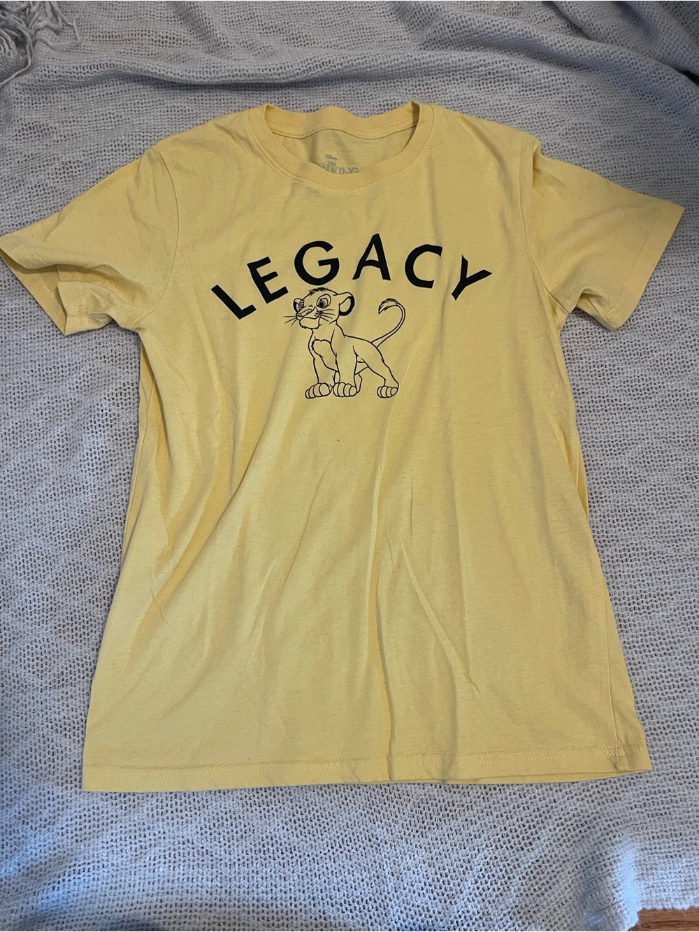 Disney Yellow Tee with 'LEGACY' & Lion Graphic